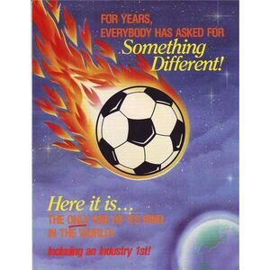 AG Soccer Ball Pinball FLYER 1991 Original NOS Artwork Sheet Vintage Promo